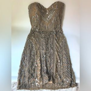 Designer Sequined Cocktail Dress